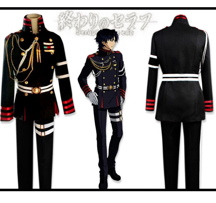 终结的炽天使cos女男装制服一濑红莲军装柊深夜刀剑cosplay表演服假发