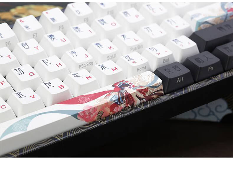 varmilo阿米洛京剧花旦娘主题机械键盘68键有线蓝牙cherry樱桃轴 68键