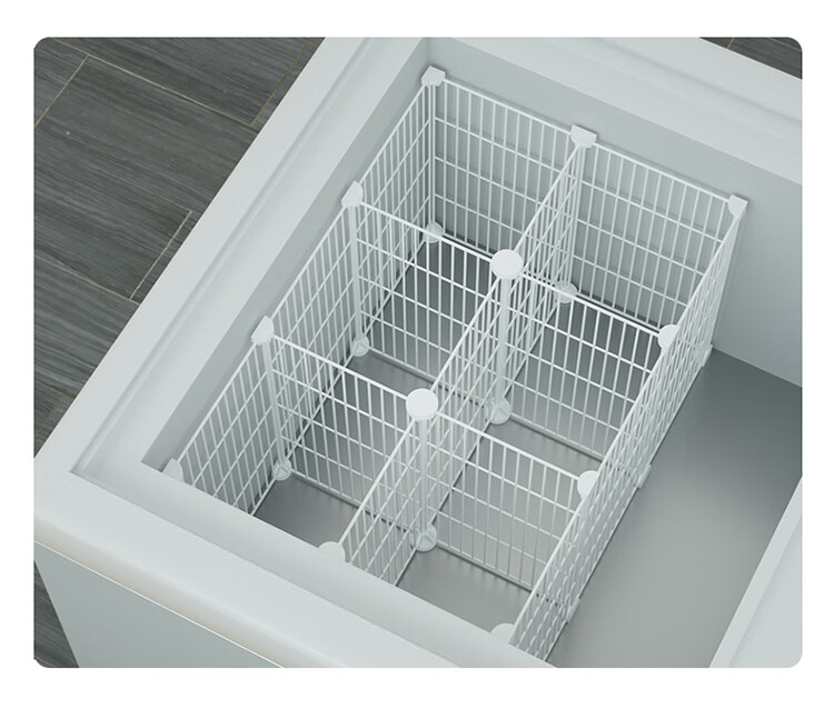 小冰柜内置物架收纳筐支架子冷柜内部隔板隔层小型冰箱分层架 大小3列
