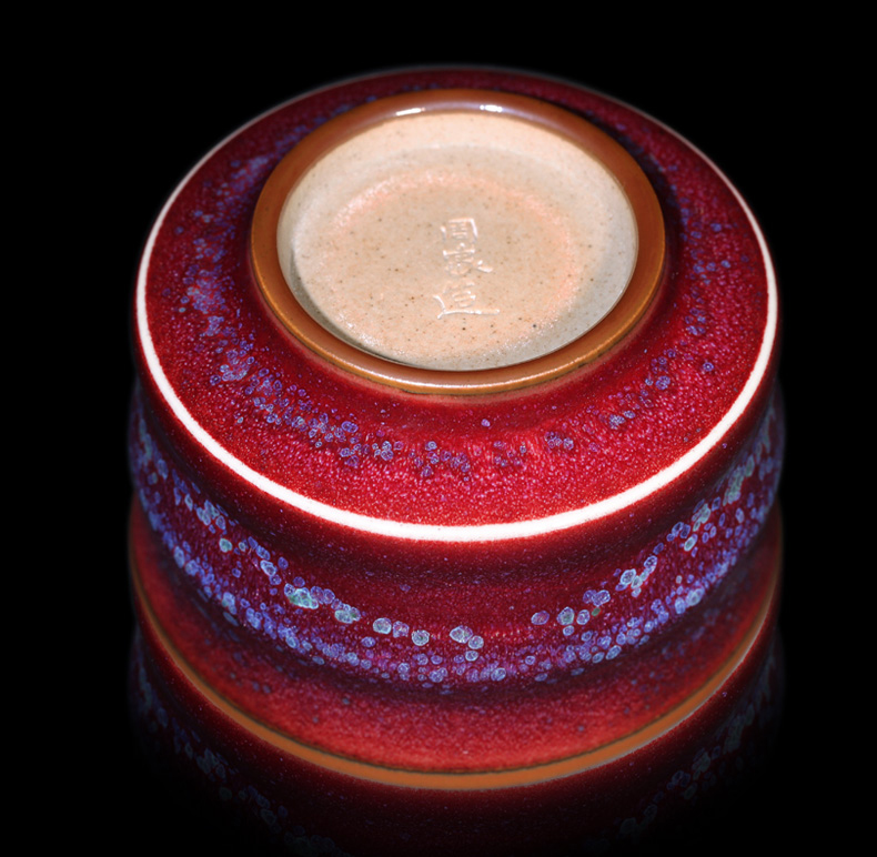 钧瓷茶杯 周家造 钧瓷茶杯个人专用主人杯纯手工茶盏单杯女茶具建盏