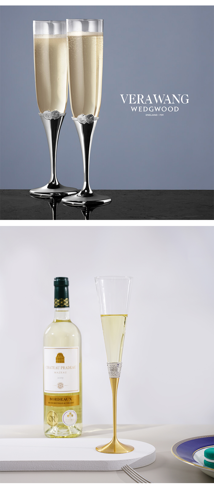 verawang杯wedgwood王薇薇verawang爱之结绳香槟杯红酒杯高脚对杯结婚
