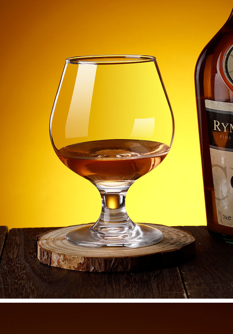 玻璃白兰地杯大肚洋酒杯矮脚白酒杯啤酒杯家用高脚红酒杯套装50ml六只