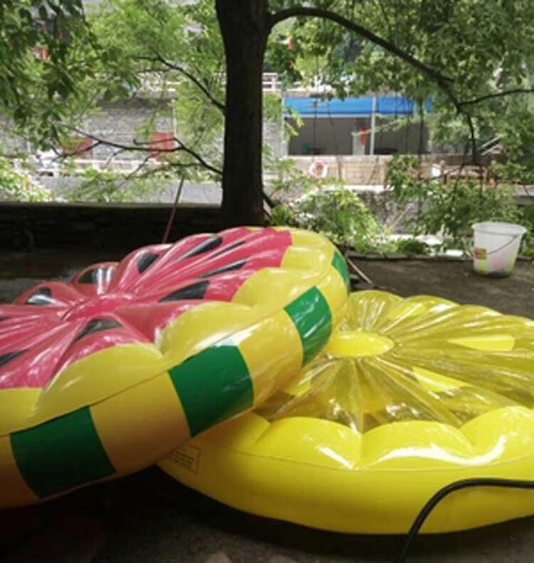 海上充气漂浮垫水上漂浮垫游泳浮床浮毯西瓜圆形充气垫魔毯柠檬浮板