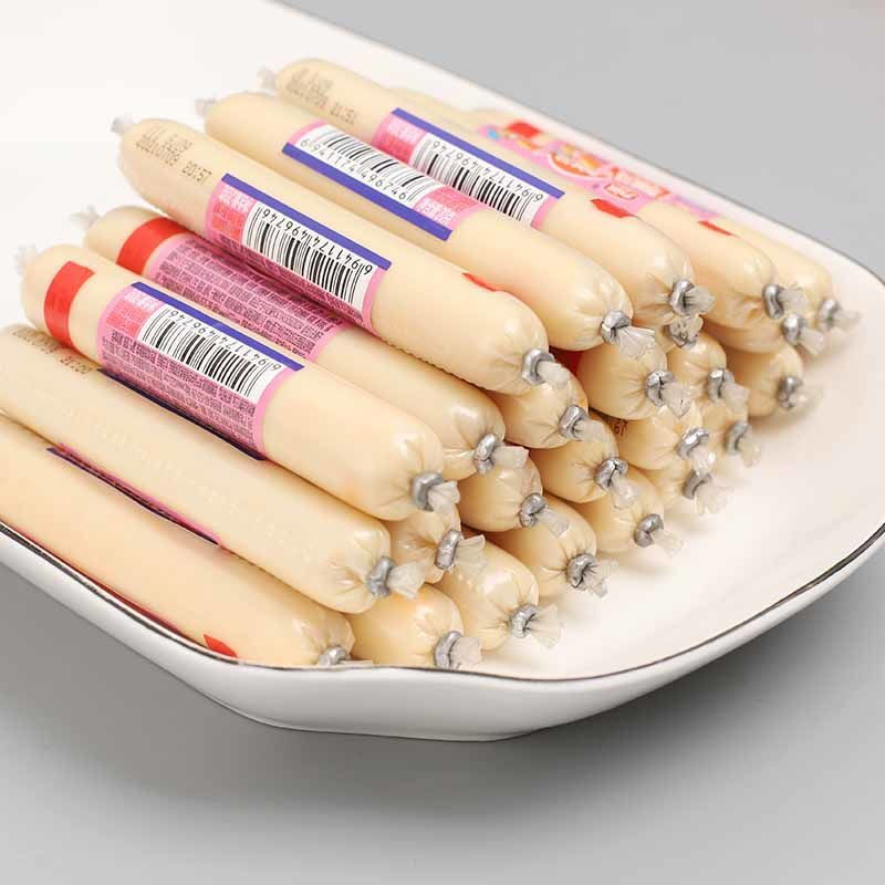 力诚鳕鱼肠350g2罐原味深海鱼肉香肠芝士棒鳕鱼棒即食海味儿童休闲