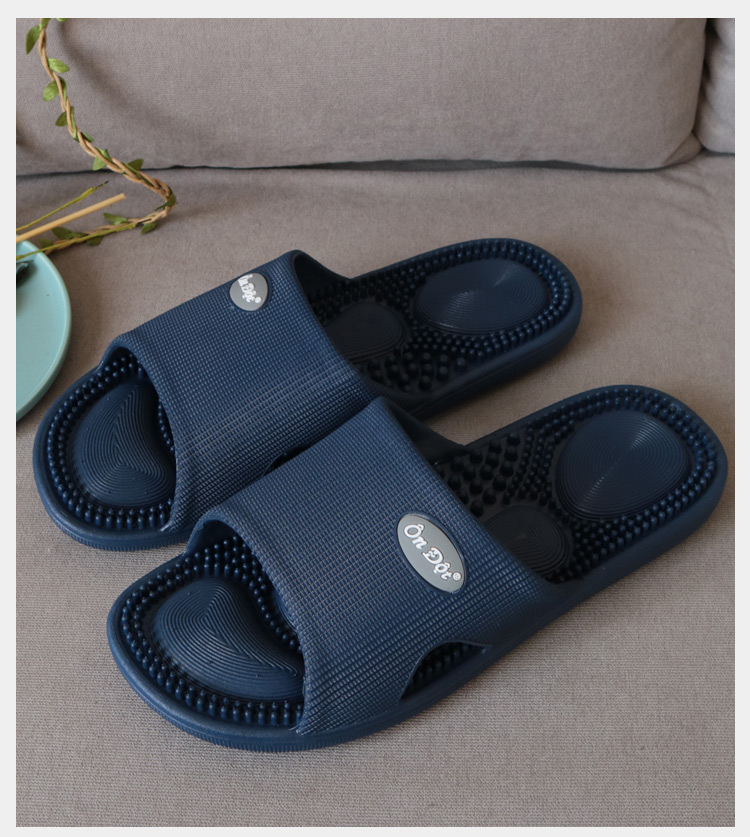 越南硅胶拖鞋弹性卧室越南橡胶拖鞋居家柔软透气按摩拖鞋灰色男s255cm