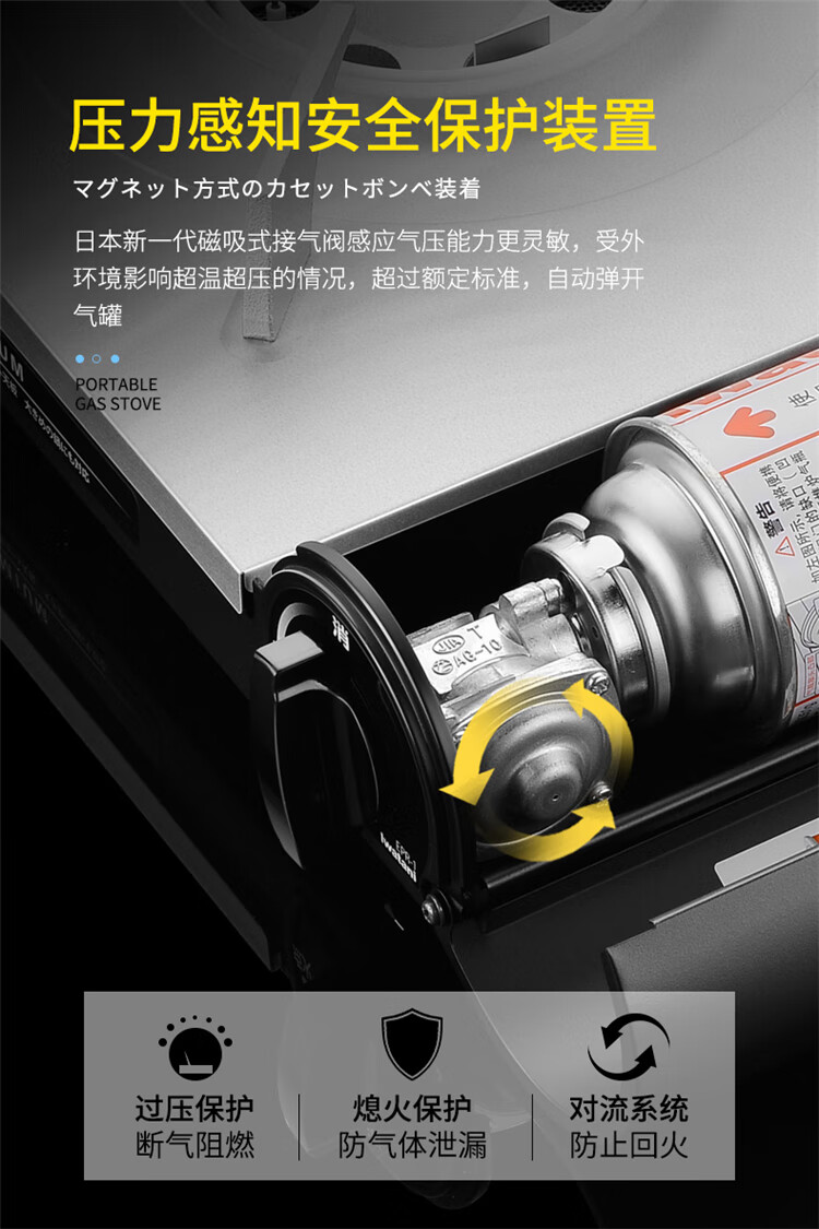日本岩谷炉具卡式炉日本岩谷户外便携卡式炉防风烧烤炉卡斯炉家用瓦斯
