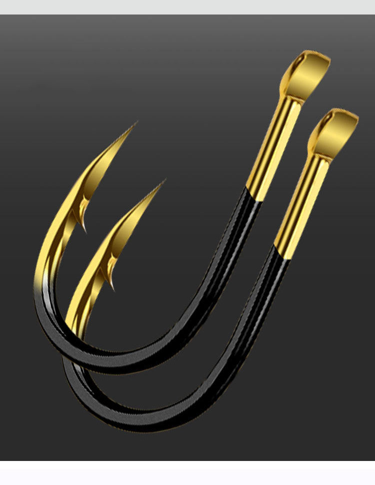 南啵丸钨钢鱼钩散装伊势尼高强度双槽鬼牙钛合金倒刺鲫鱼鲤鱼勾渔具