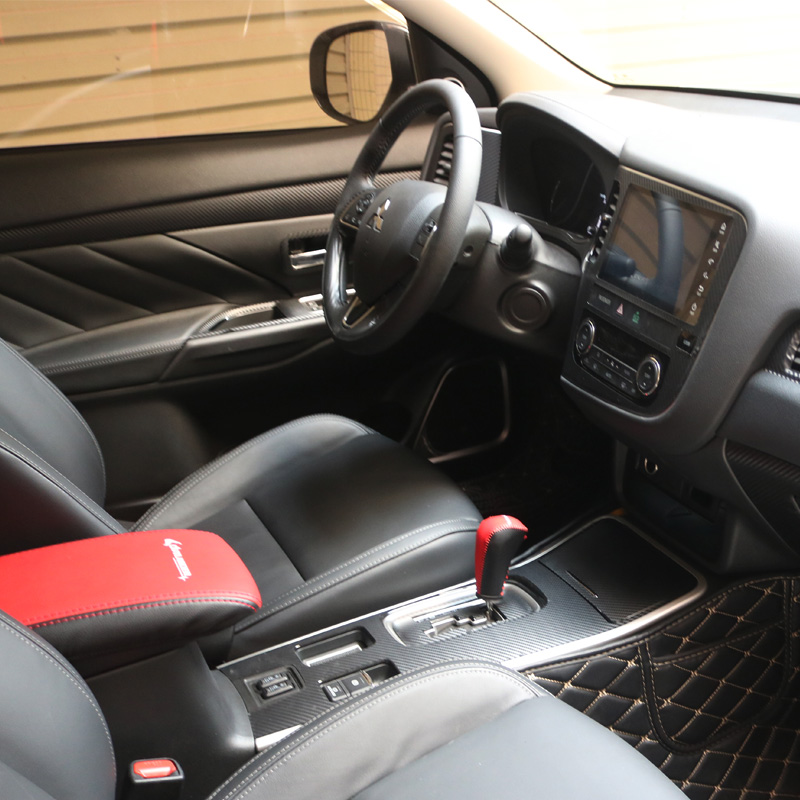 适用于1721款三菱欧蓝德中控台贴膜面板保护贴纸改装汽车用品内饰1721