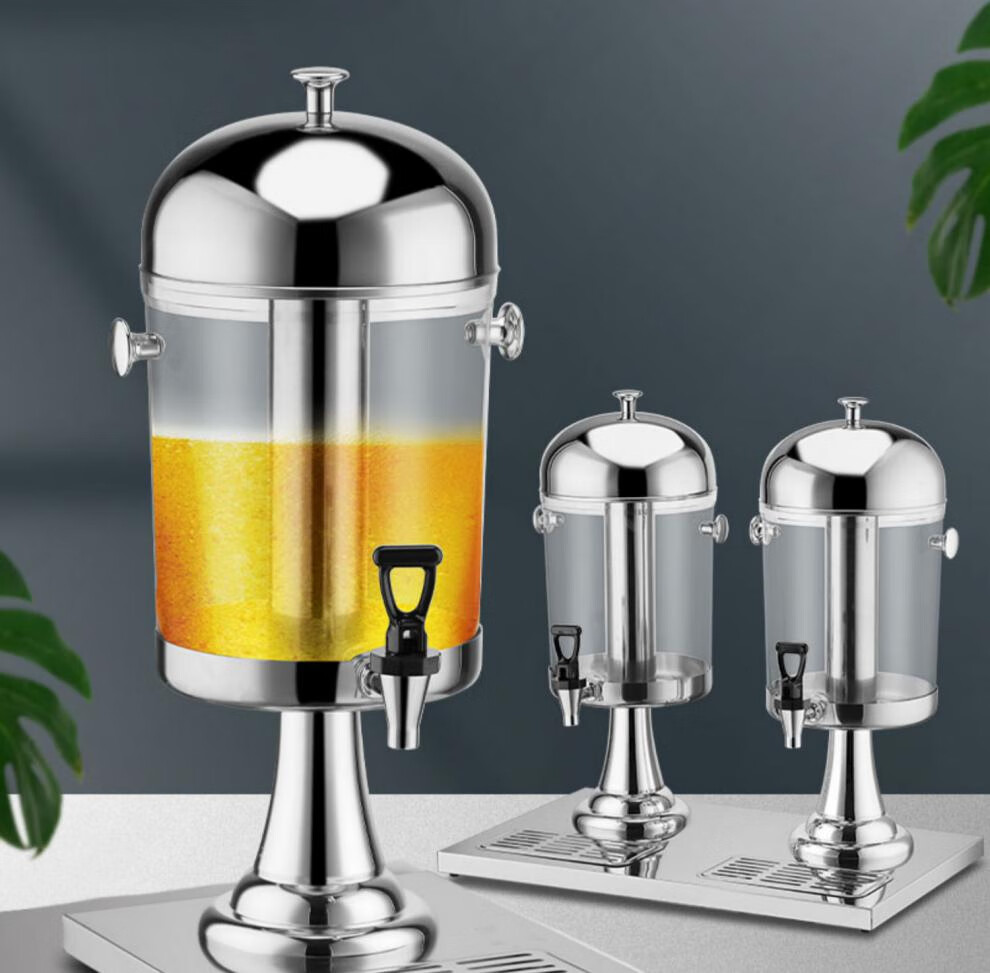 sjh酒店不锈钢单头果汁鼎商用自助餐饮料机冷饮机牛奶咖啡果汁饮料桶