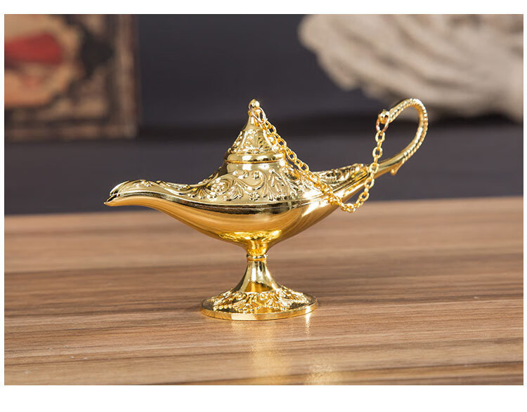金属工艺品阿拉丁小神灯家居装饰摆件许愿灯704生日礼物朋友家人乔迁