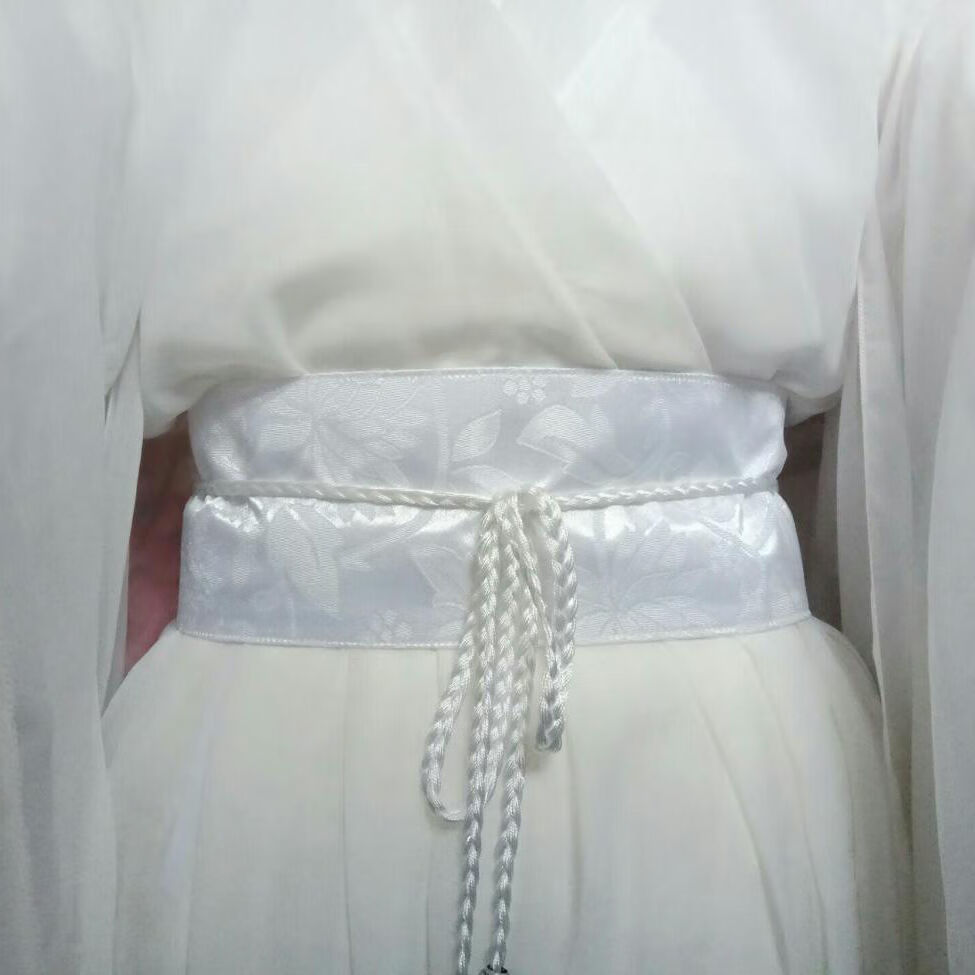 儒靓新品古风腰封女士全长370厘米甜风牡丹提花腰带古风汉服腰封国风