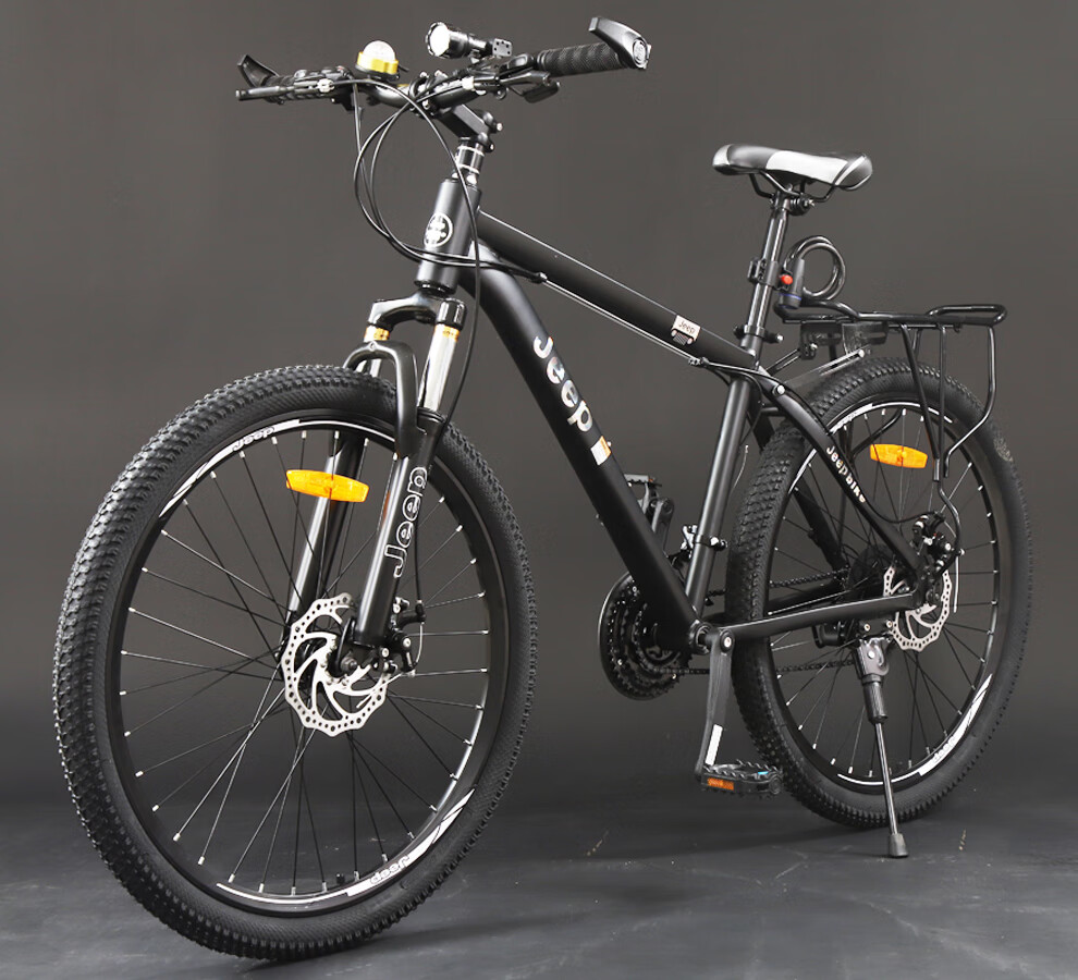 吉普jeep山地自行车男女减震变速赛车双碟刹公路车中学生成人越野代步