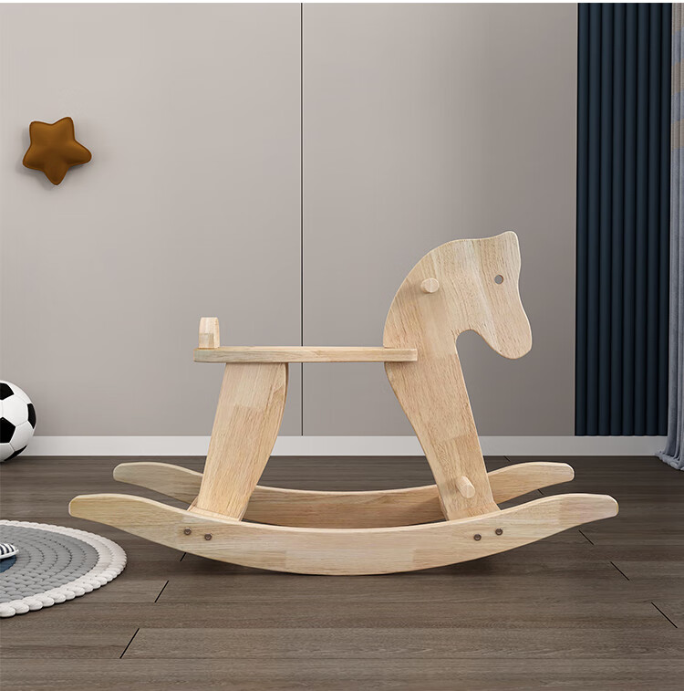澜郜小木马实木 摇摇马小木马儿童幼儿木玩具一周岁宝宝生日礼物锻炼