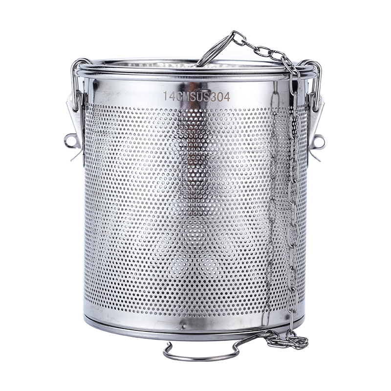 香料调料盒火锅过滤网盒不锈钢调味球304冲孔8x9cm12毫米孔约装花椒80