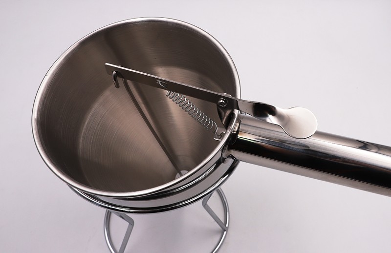 生态家居同款漏斗连架不锈钢锥形漏斗带架鸡蛋汉堡面漏定量料斗面糊