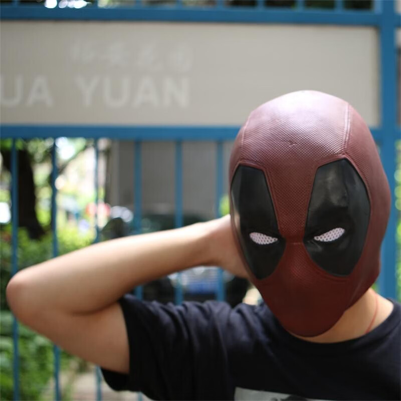 pool头盔影视周边面具万圣节表演面罩cosplay头套死侍乳胶死侍2短款