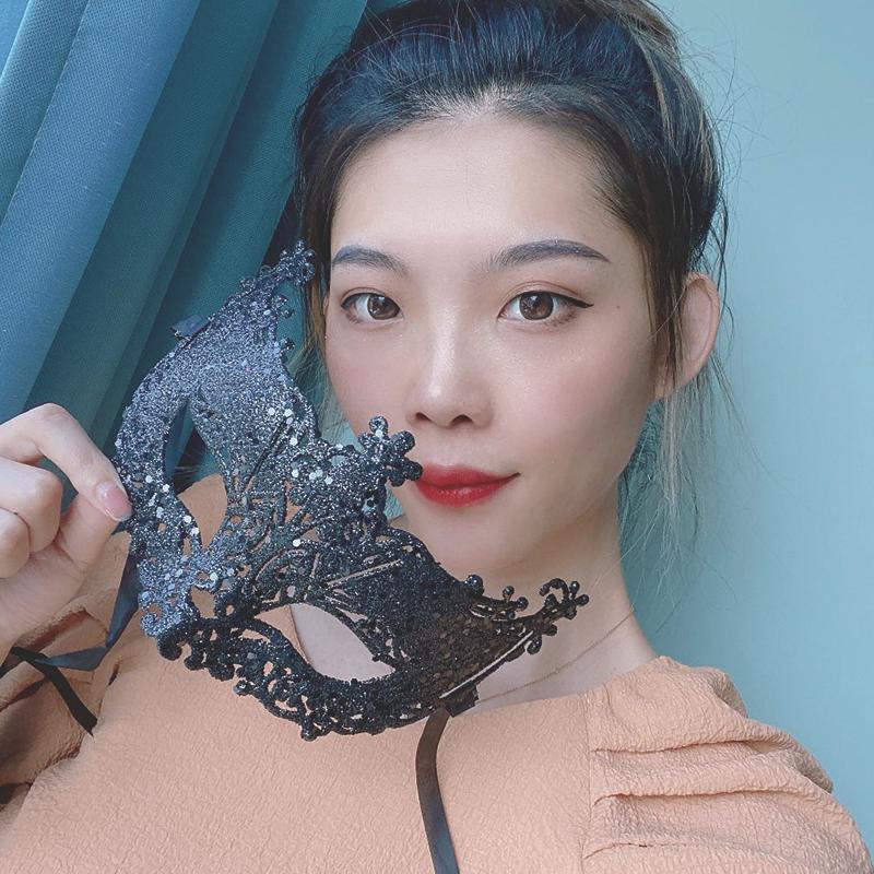 儿童女款半脸公主万圣节古风面具化妆舞会舞台表演酒吧道具舞会面具