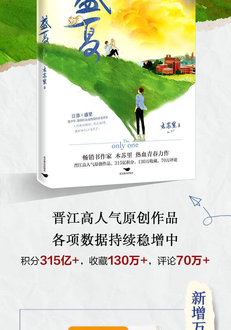 《【印签】盛夏/春枝秋雨 木苏里/帘十里著 青春校园初恋言情小说书