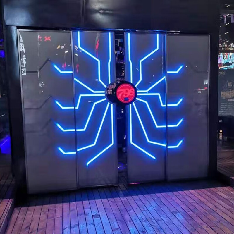 网红科技门 抖音网红门科技门触控隐形门酒吧掌纹门电动感应门科幻