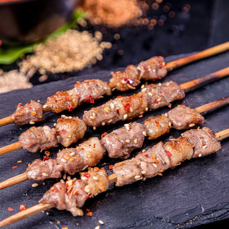宏嘉睿 羊肉串原切手工羊肉串半成品羔羊肉串批发户外烧烤羊肉串食材
