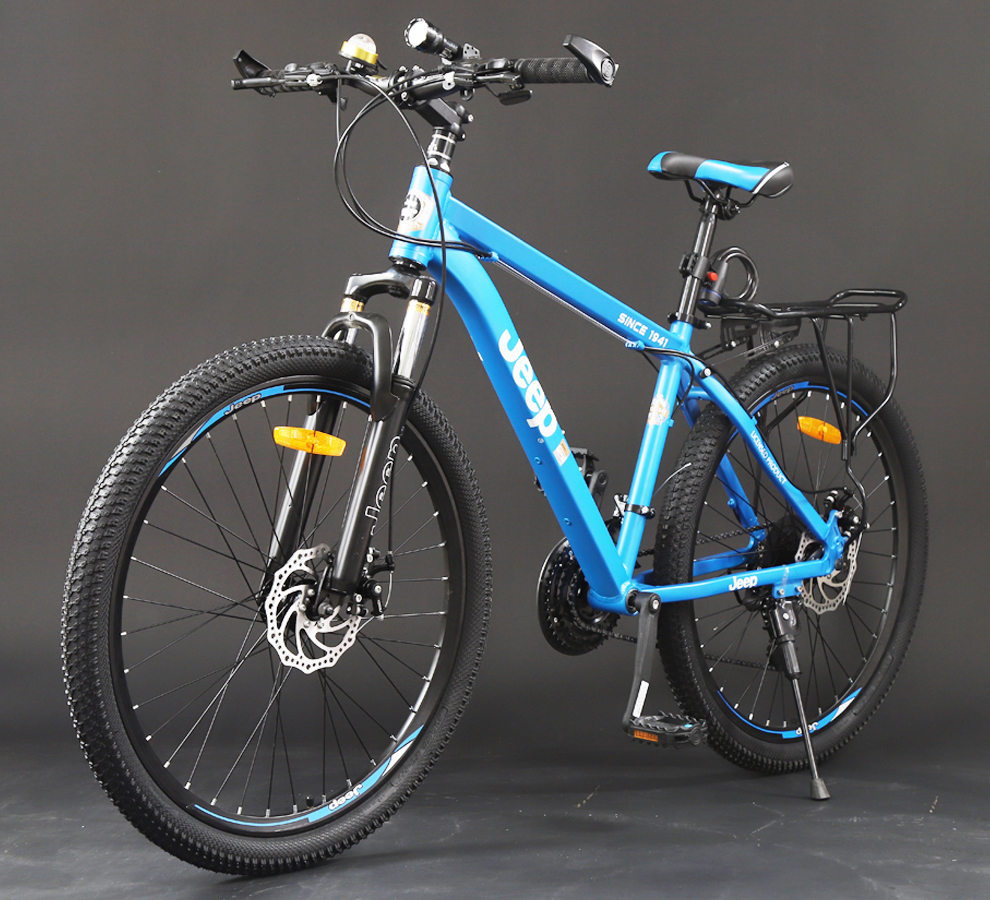 吉普jeep山地自行车男女减震变速赛车双碟刹公路车中学生成人越野代步