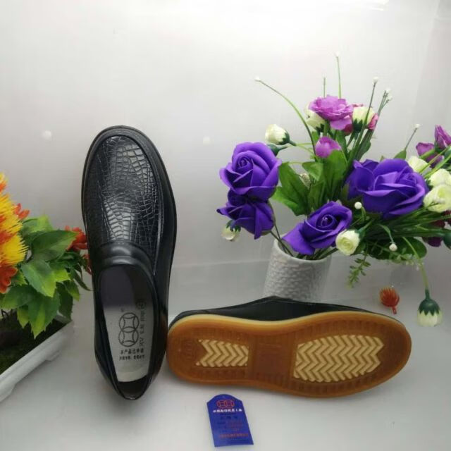 上海双钱胶鞋男雨鞋男低帮水靴秋季防滑防水鞋男短筒雨靴套鞋 黑色 39