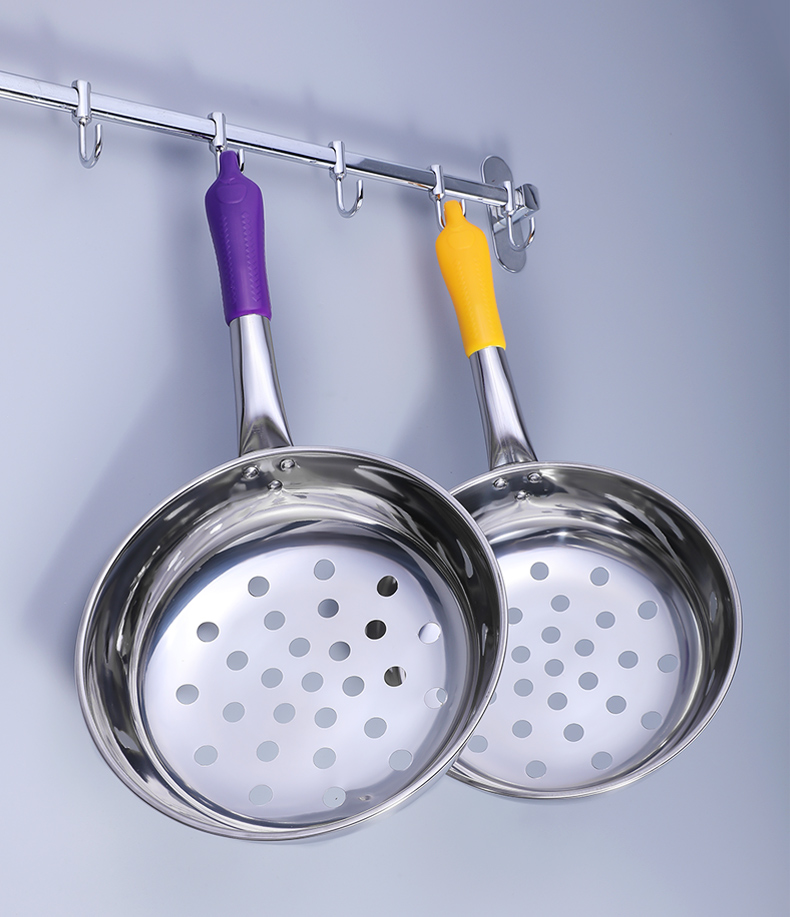 2021新品不锈钢凉虾专用漏瓢面鱼漏面漏勺凉鱼疙瘩汤神器凉粉浆水鱼鱼