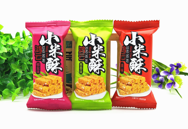 米花糖泸州 四川特色泸州鸿云小米酥椒盐原味葱香米花糖500克散糕点