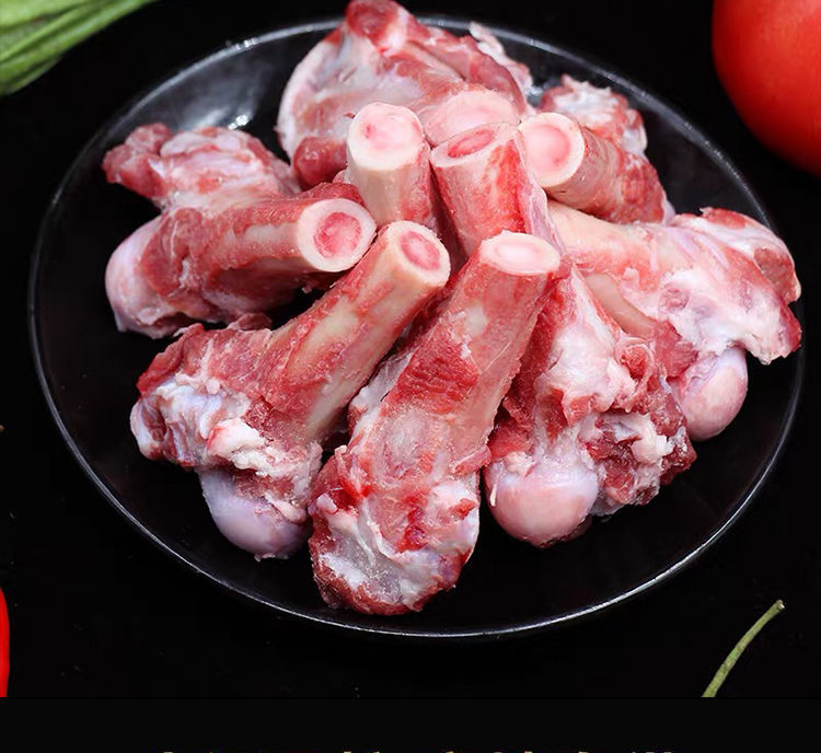 顺丰新鲜冷冻羊骨头羊棒骨没肉腿骨熬汤清真家用批发羊骨头2斤切半