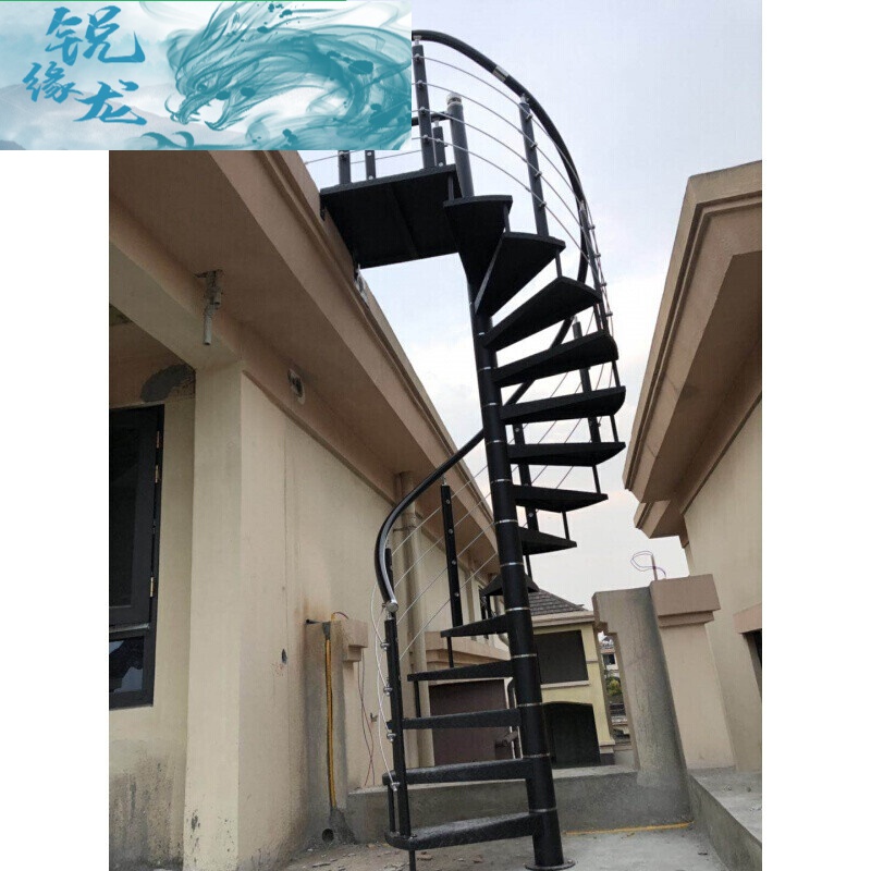 楼梯室外楼户外楼梯旋转楼梯阳台楼梯加厚防滑板铁踏步楼梯产品 厚度