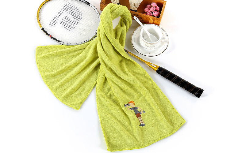 运动毛巾擦汗巾刺绣健身房户外运动成人加厚新款男女情侣款蓝色黄色