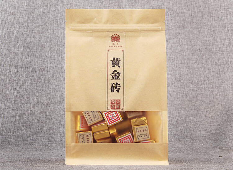 小金磚小沱茶普洱小方餅醇香黃金磚茶葉紙袋裝 250g 袋裝【圖片 價格