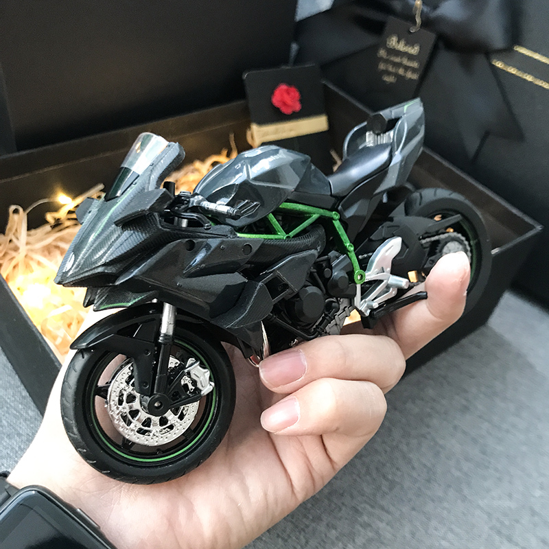 川崎h2r摩托车机车合金模型仿真1:12七夕情人节礼品送男朋友生日礼物