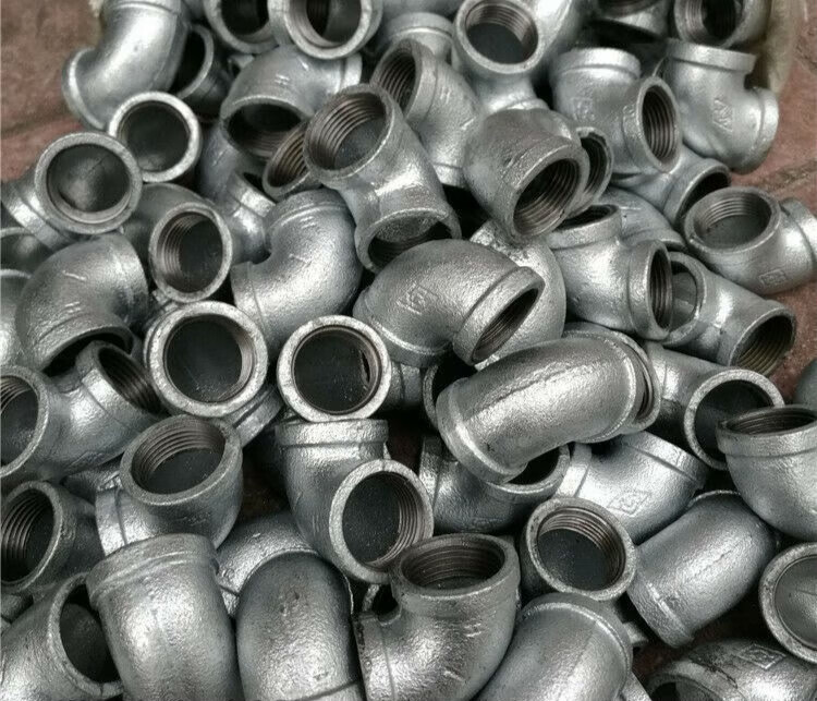 君臣乐 定制款玛钢管件90度45度镀锌弯头铸铁螺纹内丝口扣4分6分1寸