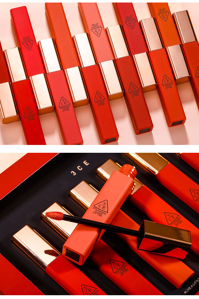 3ce新款云朵唇釉哑光雾面丝绒铁锈红immanence口红女套盒 #cutesicle