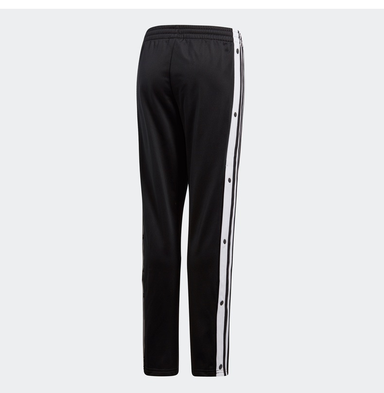 adidas阿迪达斯官网三叶草男大童装侧开纽扣运动裤cy3473黑色白170cm
