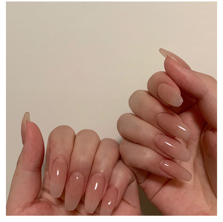 透明裸粉指甲油胶果冻色2020年网红新款冰透美甲店专用光疗冰清奶茶色