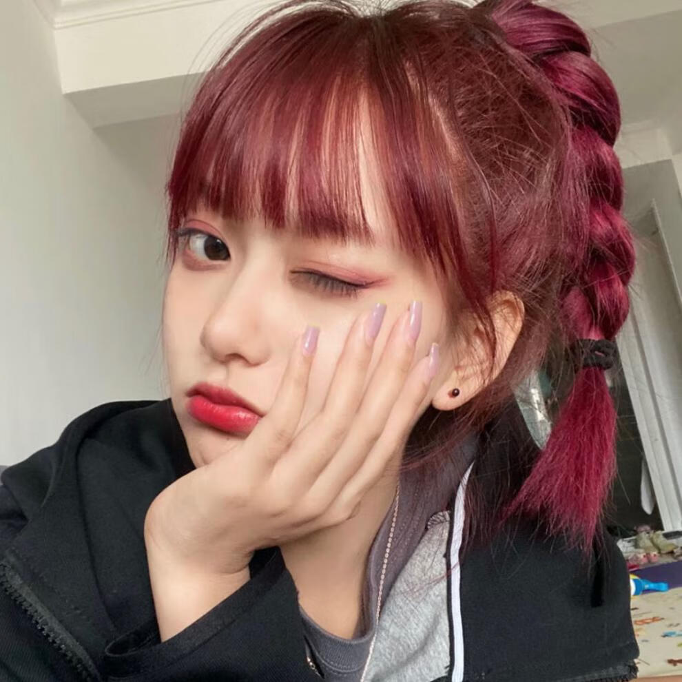 2021网红流行发色红色染发剂海王橘红深红莓果色染发膏自己在家染 莓