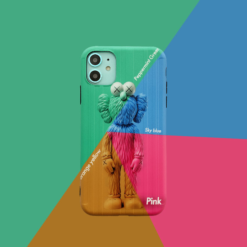 拼接彩色kaws创意xr苹果11手机壳iphonex软壳情侣8plus个性7p硅胶