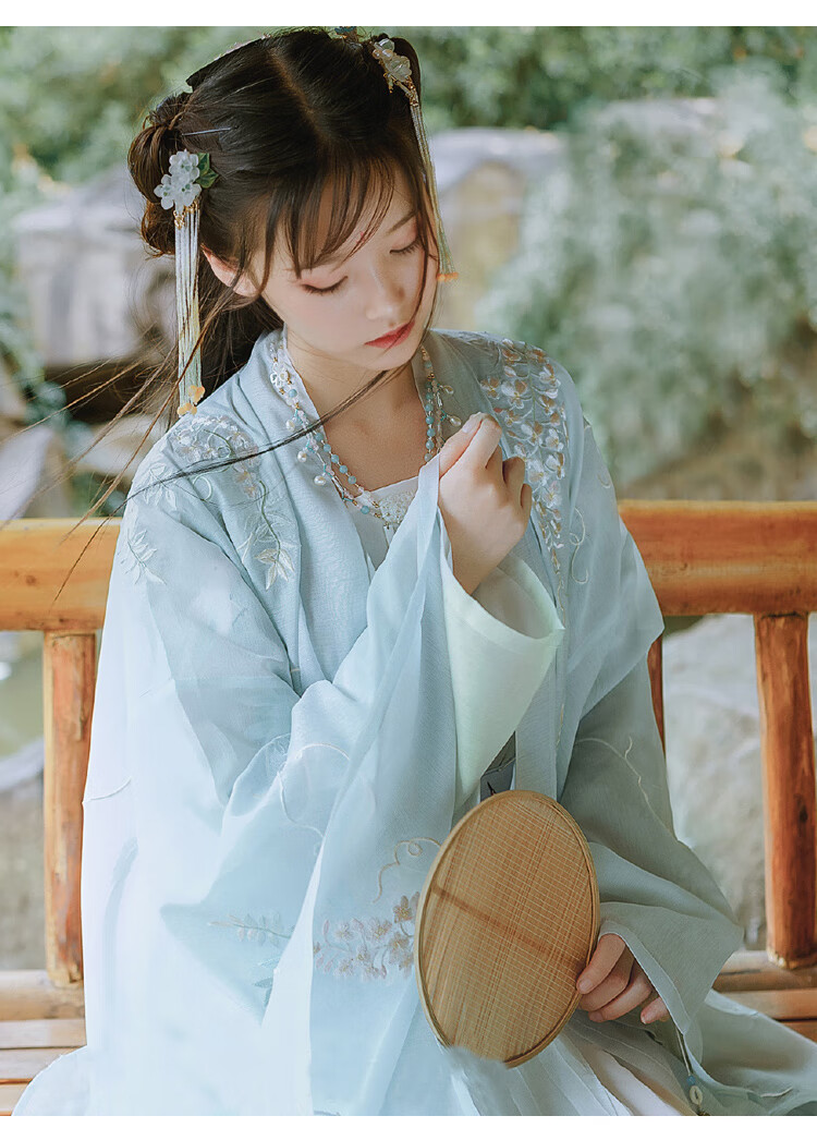 重回汉尚之华莲大唐钟灵记 汉服女古装对襟齐腰襦裙学生日常套装古