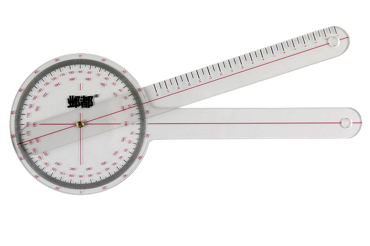 关节角度测量尺pvc康复专用肢体角度尺测量身体量角器 全套pvc(带皮包