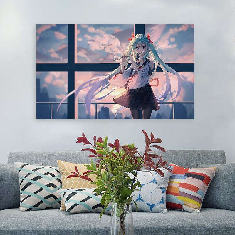 动漫自粘二次元海报学生宿舍卧室超大唯美壁画墙壁贴纸装饰画 dmcj-08