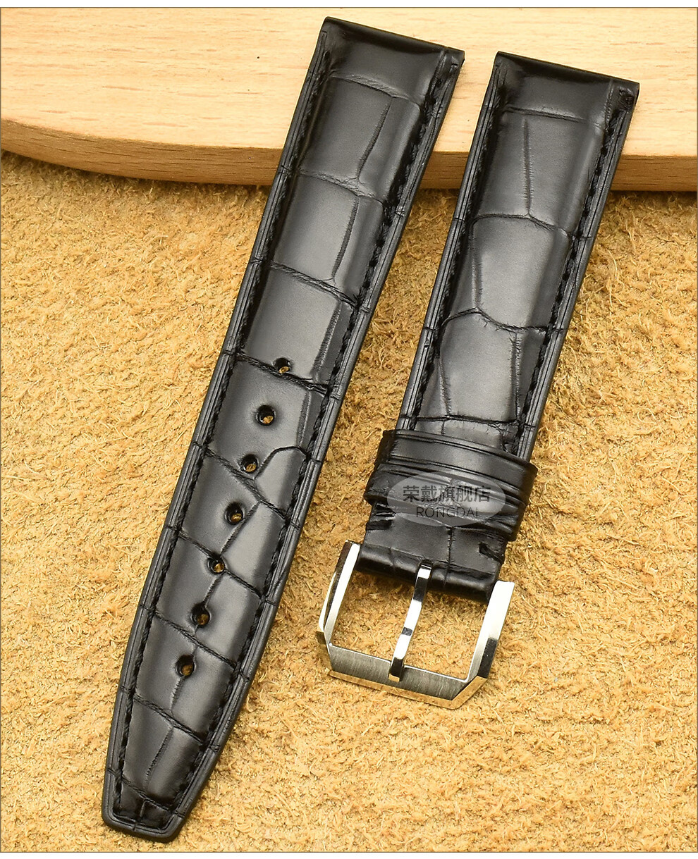 iwc万国手表表带适用iwc鳄鱼皮柏涛菲诺葡萄牙葡7带男链20mm 针扣款
