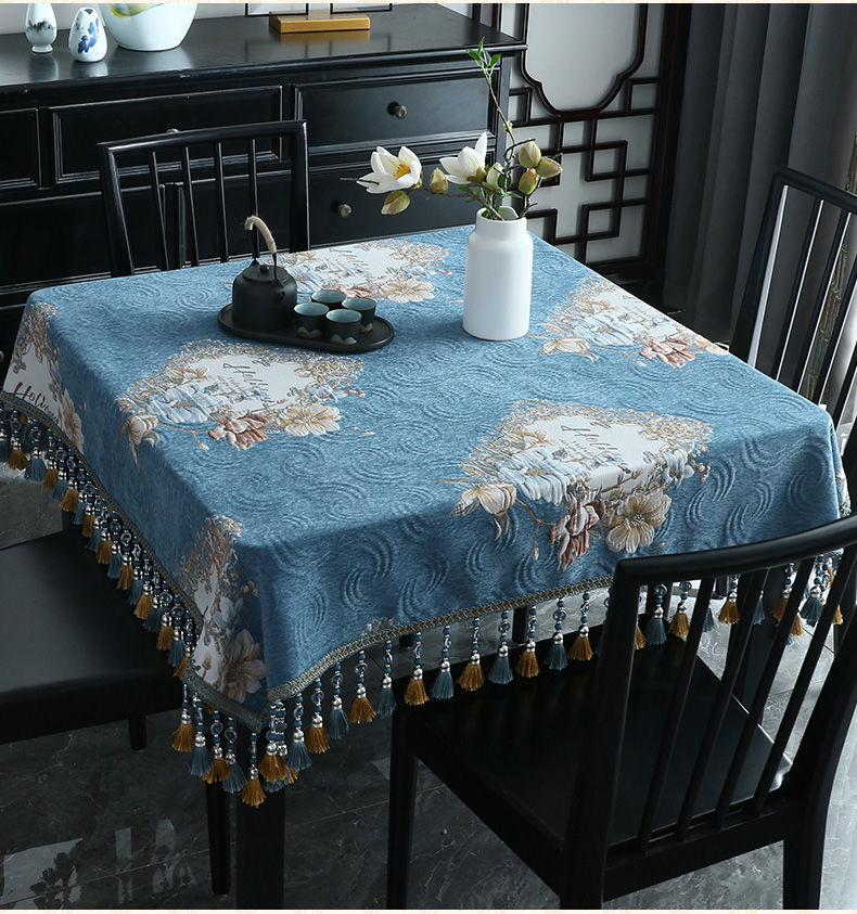 布欧格中式桌布正方形八仙桌台布家用感方桌餐桌布布艺麻将桌布盖布海