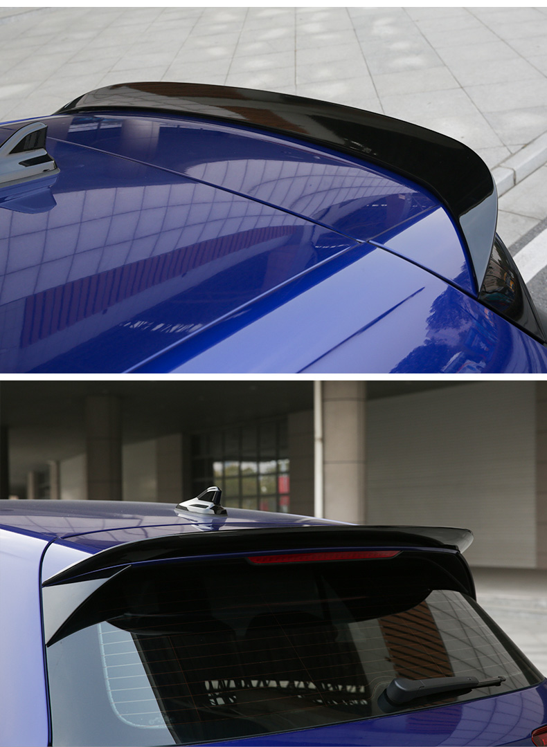 适用大众高尔夫8尾翼golf鸭尾小尾翼mini运动包围装饰改装专用 碳纤纹