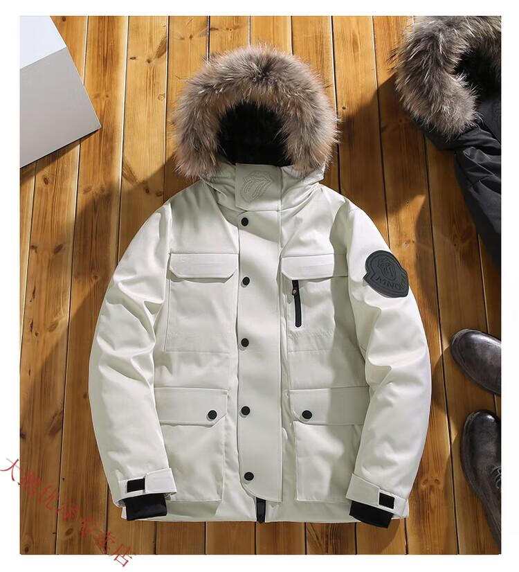 cahobc goose2022新款男士大鹅羽绒服短款滚石大舌头户外大鹅羽绒服男