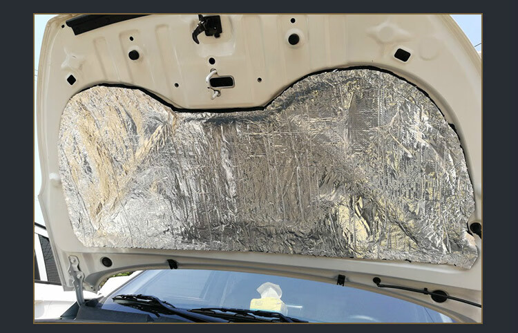 汽车隔热棉引擎盖发动机隔热板垫货车隔热膜铝箔防火耐高温自粘7mm