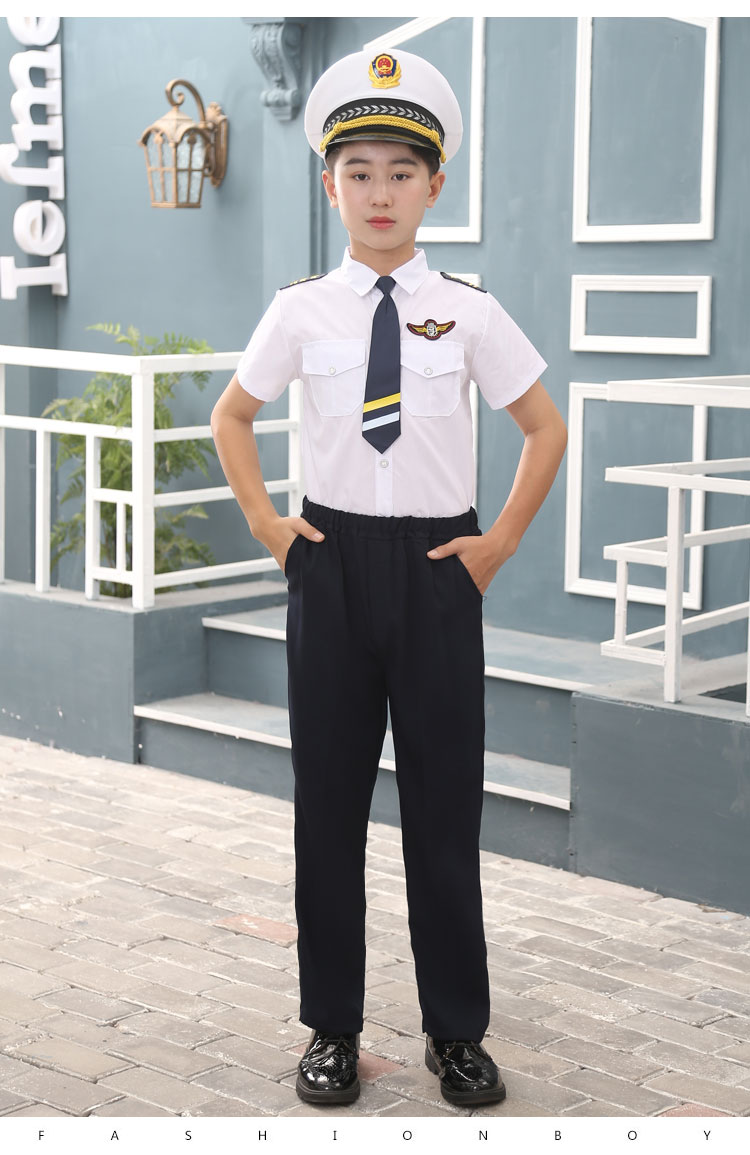 小海军演出服飞行员服装幼儿园合唱服男女童空军机长衣服套装拉贝琳