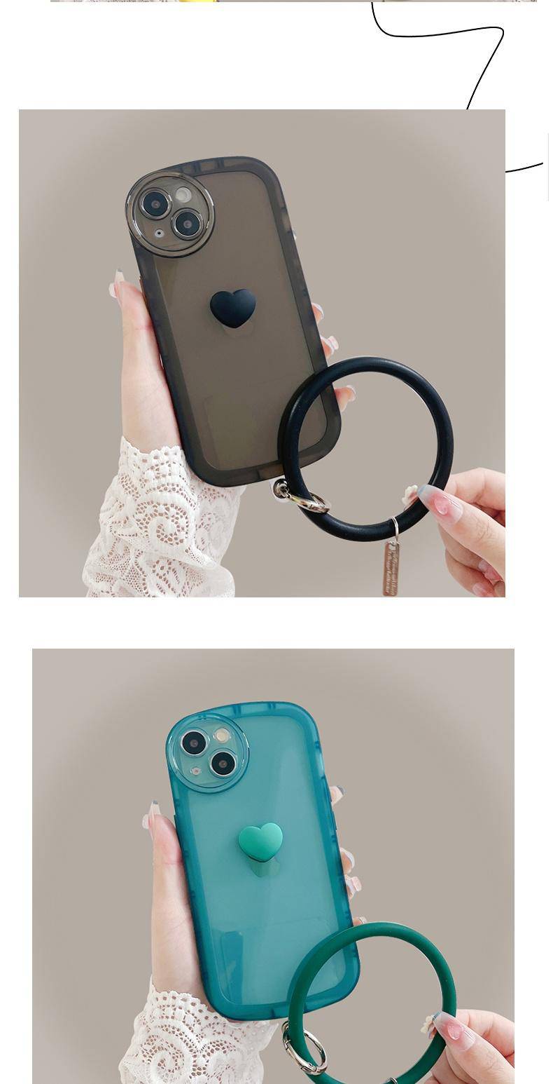 鑫隆山适用于opporeno6手机壳reno7/8pro透明reno8圆摄像头立体爱心