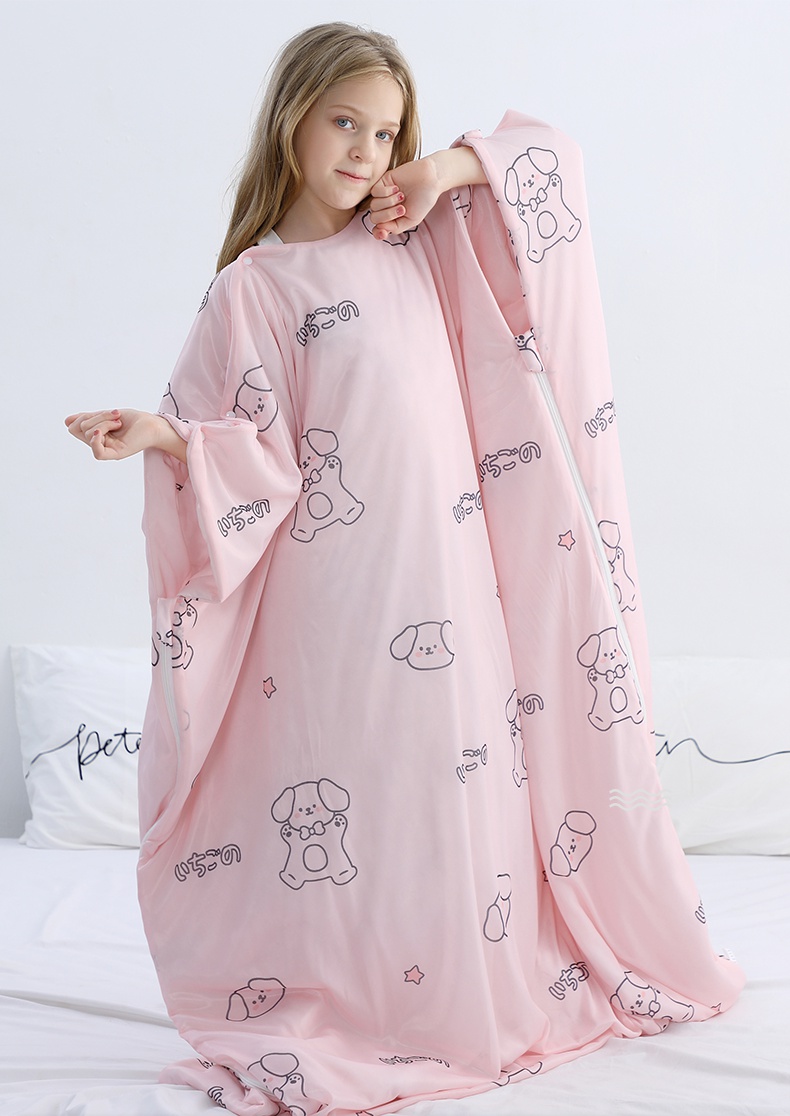 夏季儿童睡袋中大童冰丝睡袋夏季薄款儿童防踢被神器大童宝宝薄棉中大